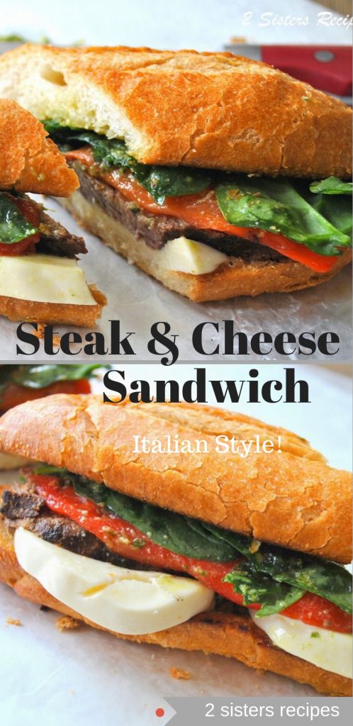 Steak & Cheese Sandwich by 2sistersrecipes.com 