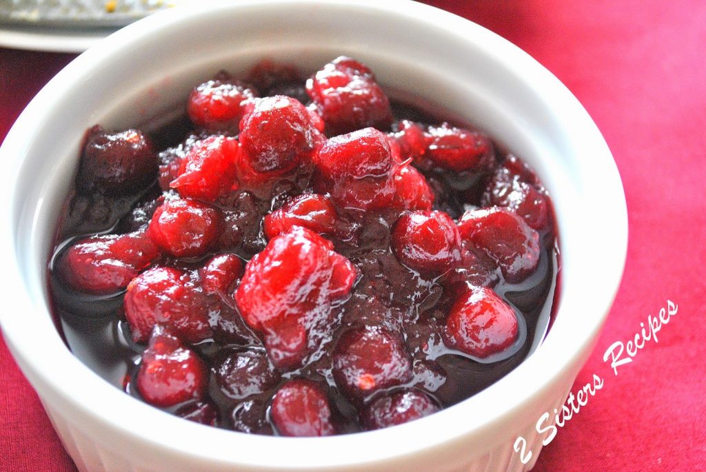  A small bowl with the cranberry sauce by 2sistersrecipes.com 