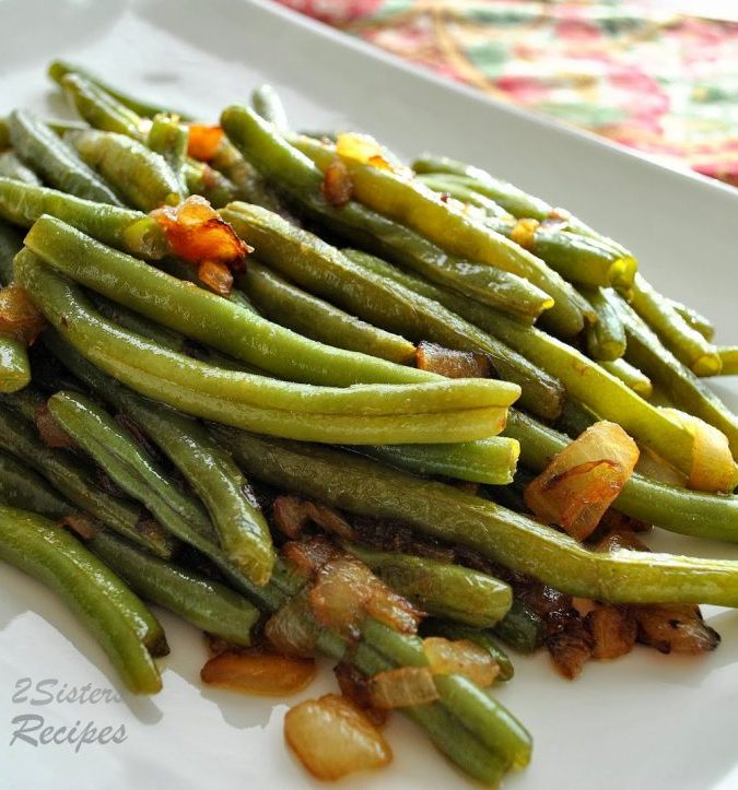Sauteed Green Beans with Onions , 2sistersrecipes.com