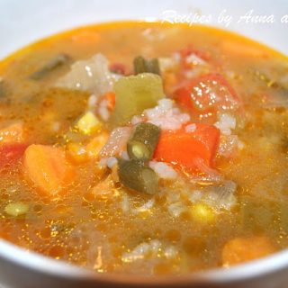 Hearty Vegetable and Rice Soup by 2sistersrecipes.com