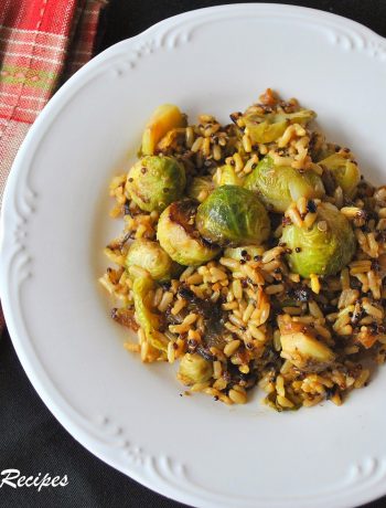 Sauteed Brussels Sprouts with Quinoa by 2sistersrecipes.com