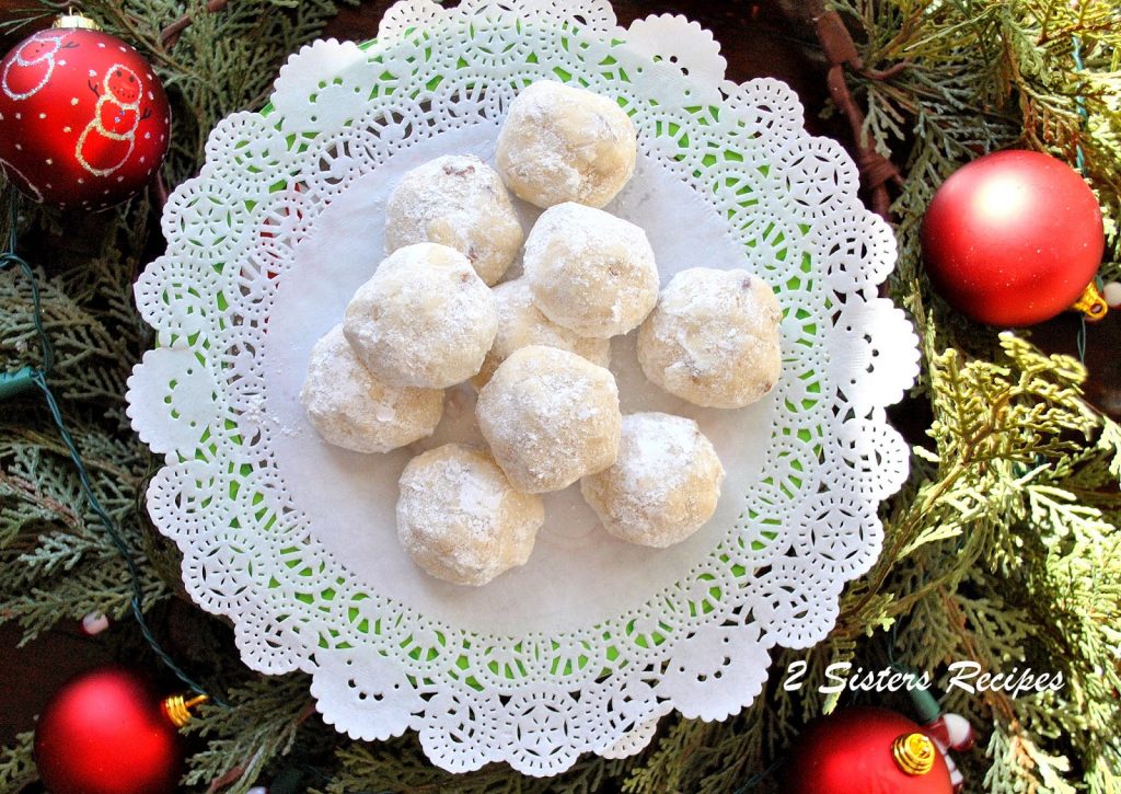 Snow Ball Christmas Cookies by 2sistersrecipes.com 