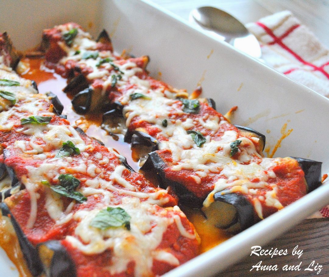 Eggplant Rollatini - Lightened! - 2 Sisters Recipes by Anna and Liz