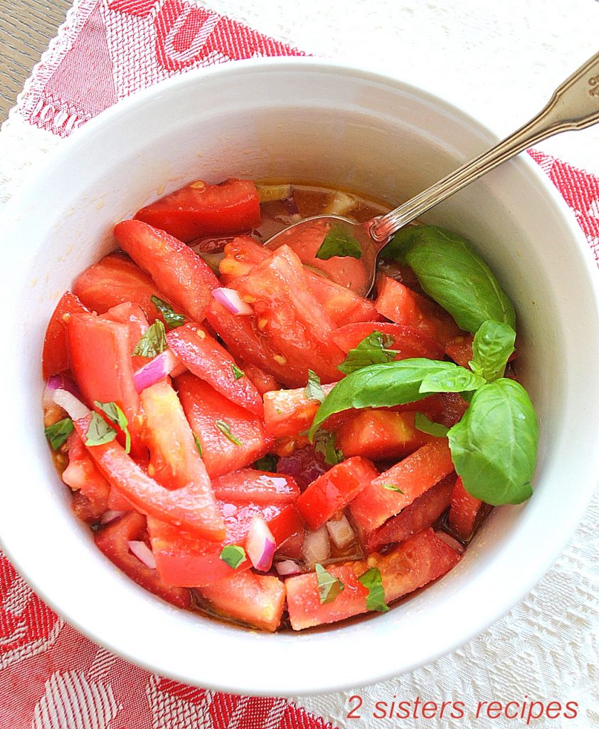 Italian Tomato Salad by 2sistersrecipes.com