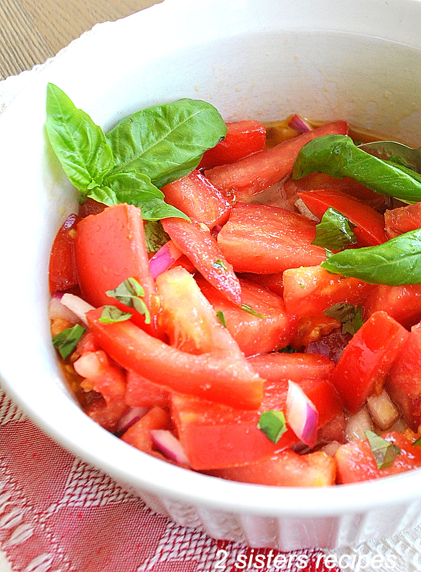 Easy Italian Tomato Salad (Marinated!) - 2 Sisters Recipes by Anna and Liz