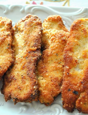 Parmesan Crusted Turkey Cutlets by 2sistersrecipes.com