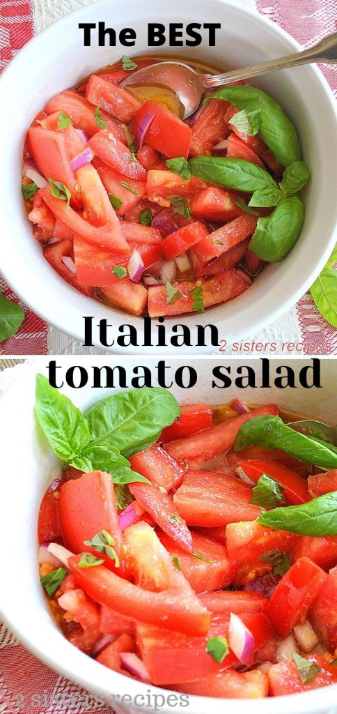 Italian Tomato Salad by 2sistersrecipes.com