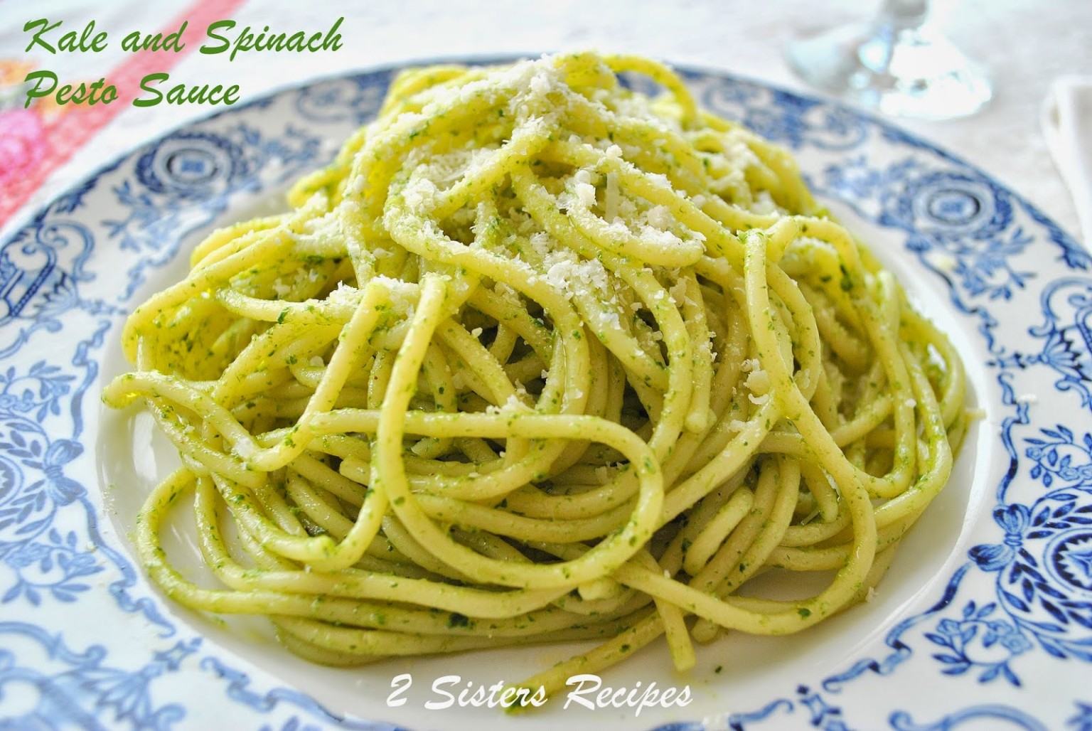 EASY Kale and Spinach Pesto Sauce 2 Sisters Recipes by Anna and Liz