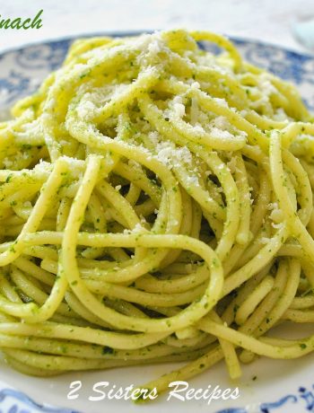 Easy Kale and Spinach Pesto Sauce by 2sistersrecipes.com