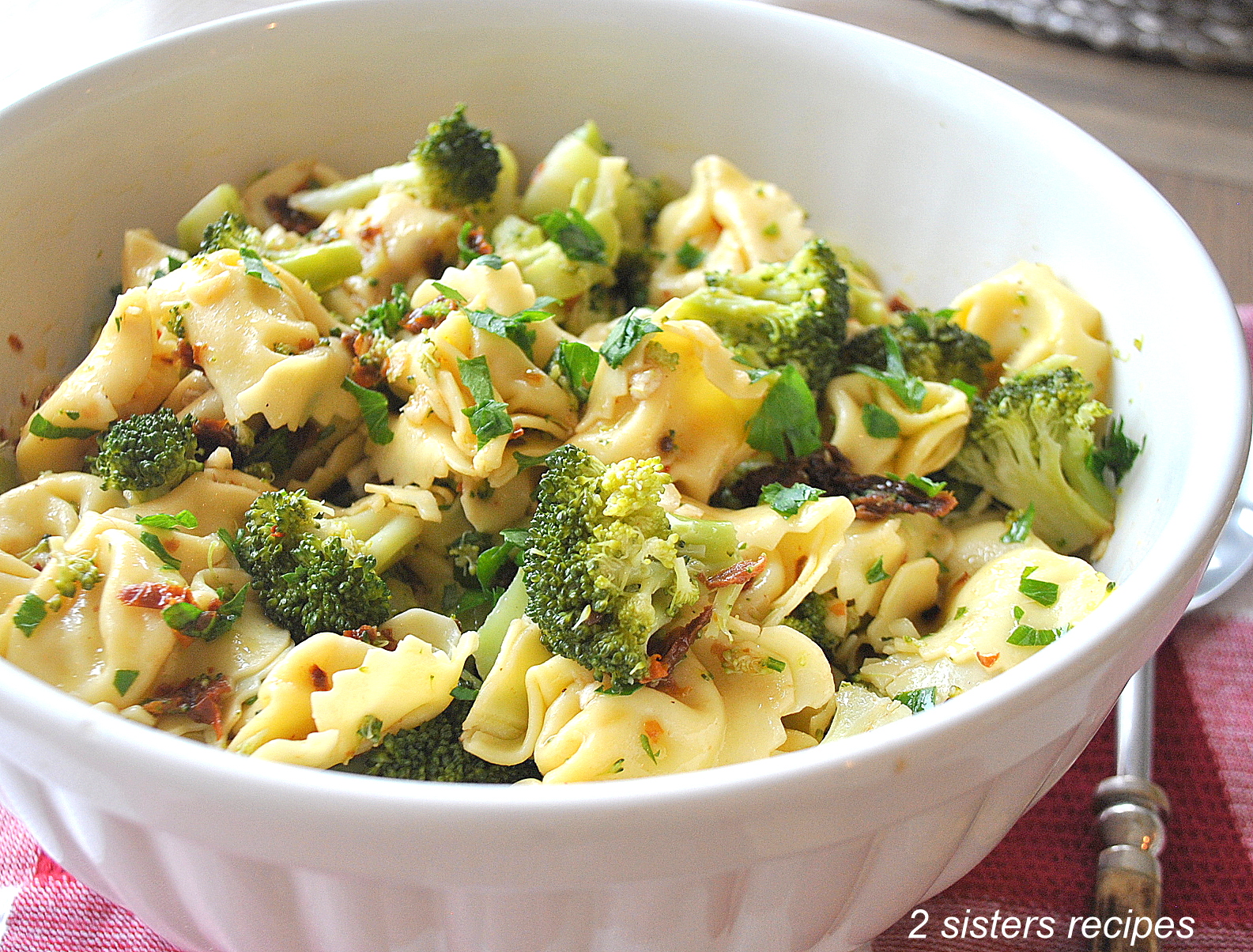 Tortellini and Broccoli Salad - 2 Sisters Recipes by Anna and Liz