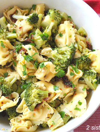 Tortellini and Broccoli Salad by 2sistersrecipes.com