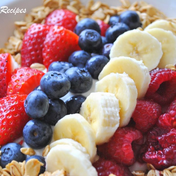 Breakfast Parfait with Greek Yogurt, Fresh Berries, and Granola