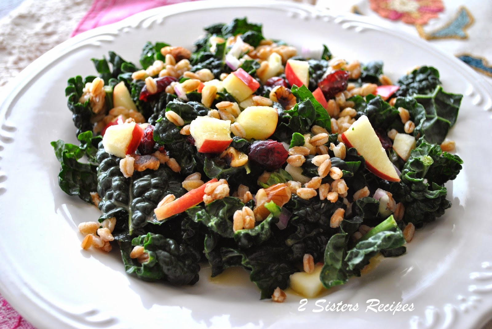 Kale and Farro Salad by 2sistersrecipes.com