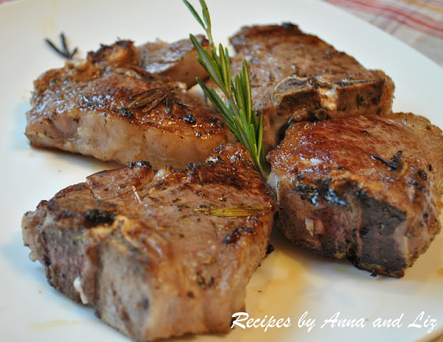 Grilled Lamb Chops with Garlic, Lemon, Wine and Herbs by 2sistersrecipes.com