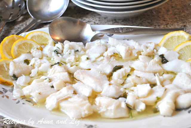 Fresh Cod Fish Salad by 2sistersrecipes.com 