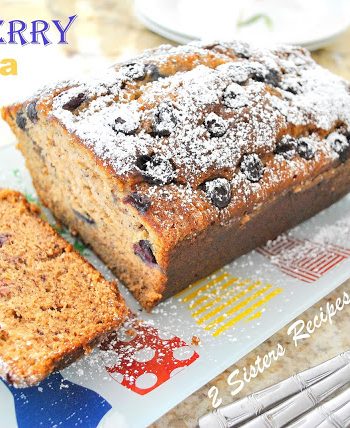 The Ultimate Blueberry Banana Bread by 2sistersrecipes.com
