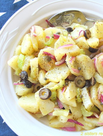 Easy Italian Potato Salad by 2sistersrecipes.com