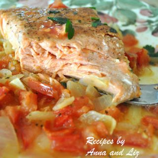 Pan-Seared Salmon with Zesty Tomato-Onion Relish
