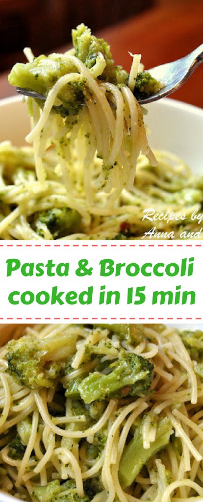 Pasta Cooked with Broccoil in 15 minutes! by 2sistersrecipes.com