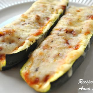 Zucchini Stuffed with Bolognese and Cheese