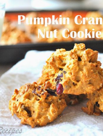 Pumpkin Cranberry Nut Cookies by 2sistersrecipes.com