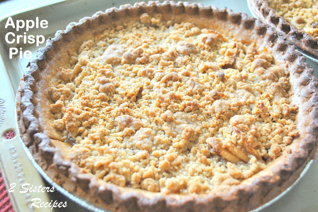 Easy Apple Crisp Pie by 2sistersrecipes.com