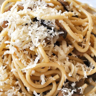 Bucatini with Truffle Oil and Ricotta Salata