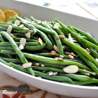 French Green Beans with Lemon and Almonds by 2sistersrecipes.com