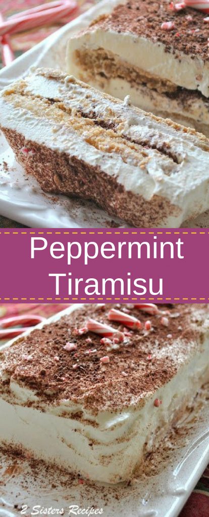 Easy Peppermint Tiramisu by 2sistersrecipes,com 