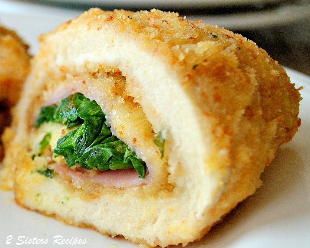 Chicken Rollatini with Ham Cheese & Spinach by 2sistersrecipes.com