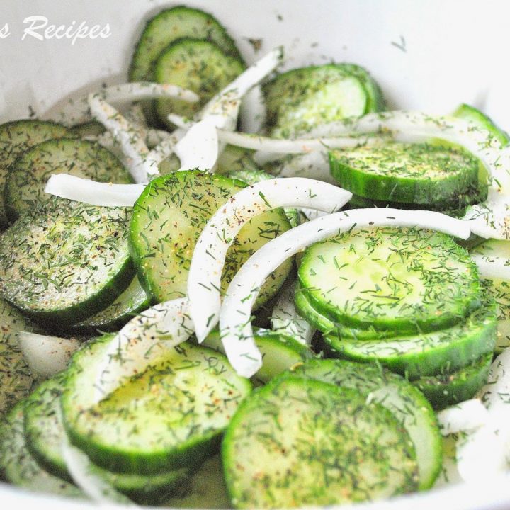 Cucumbers and Vidalia Onion Salad
