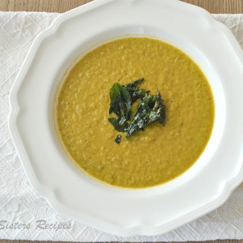 Cauliflower Kale Soup with Crunchy Kale Topping
