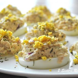 Wasabi Tuna Deviled Eggs