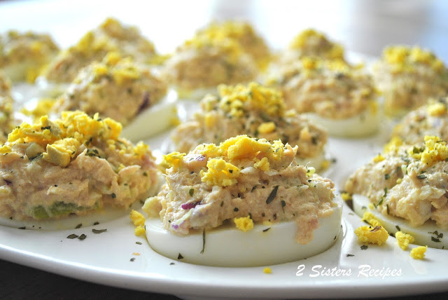 Wasabi Tuna Deviled Eggs