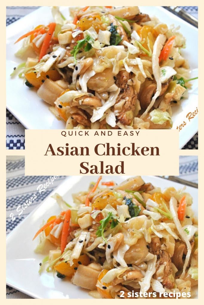 Asian Chicken Salad by 2sistersrecipes.com 