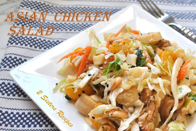 Asian Chicken Salad by 2sistersrecipes.com