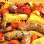 Oven Baked Thin Sweet Sausage, Red Peppers & Potato Casserole
