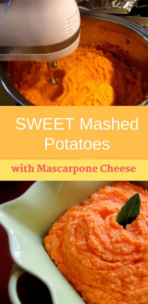 Sweet Mashed Potatoes with Mascarpone Cheese by 2sistersrecipes.com 