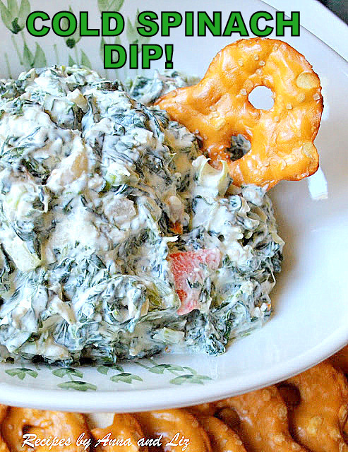 Cold Spinach Dip , by 2sistersrecipes.com