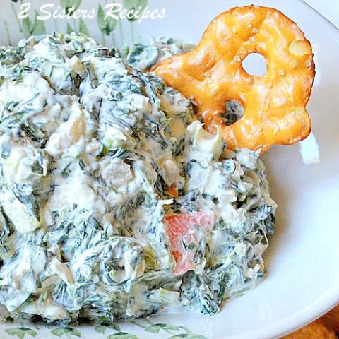 Easy Cold Spinach Dip by 2sistersrecipes.com