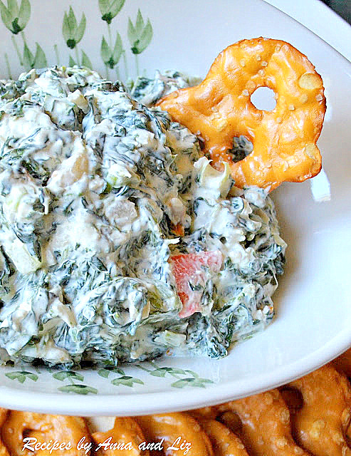 Easy Cold Spinach Dip by 2sistersrecipes.com