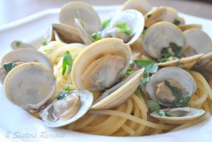 Little Neck Clams in Wine and Garlic Broth