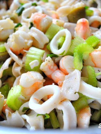 Seafood Salad Marinated for Christmas Eve by 2sistersrecipes.com