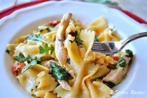 Farfalle with Chicken Capers & Sundried Tomatoes