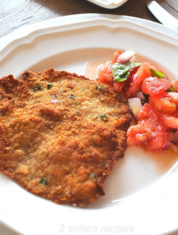 Perfect Veal Cutlet Milanese by 2sistersrecipes.com