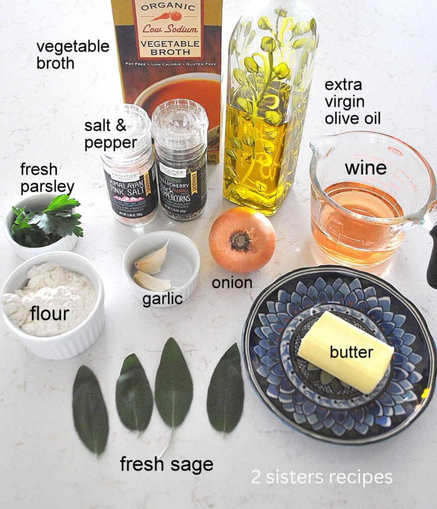 Ingredients are placed on the counter for this recipe.