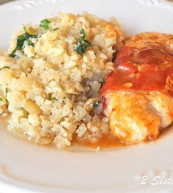 Chicken Saltimbocca with Cauliflower Rice by 2sistersrecipes.com