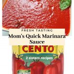 A bowl of tomato sauce and a can of Cento peeled tomatoes.