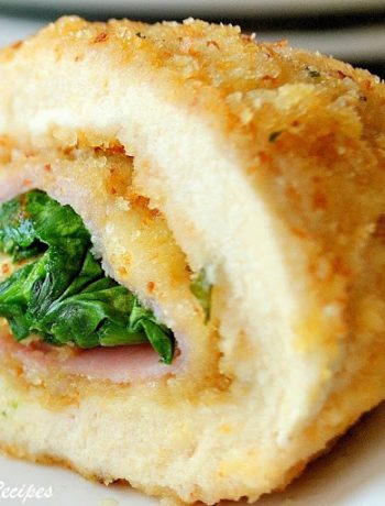 Chicken Rollatini with Ham Cheese and Spinach by 2sistersrecipes.com