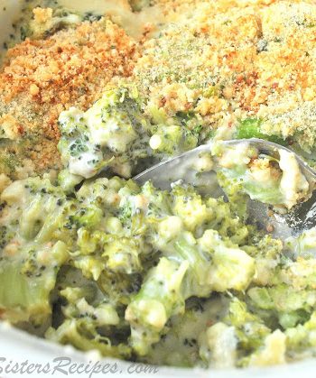 Broccoli and Bleu Cheese Casserole , by 2sistersrecipes.com